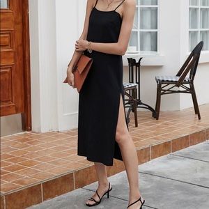 split hem cami dress